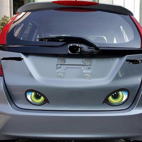 3D Stereo Refleks Kattøyne Bilsticker Lim Bakspeil Dekal