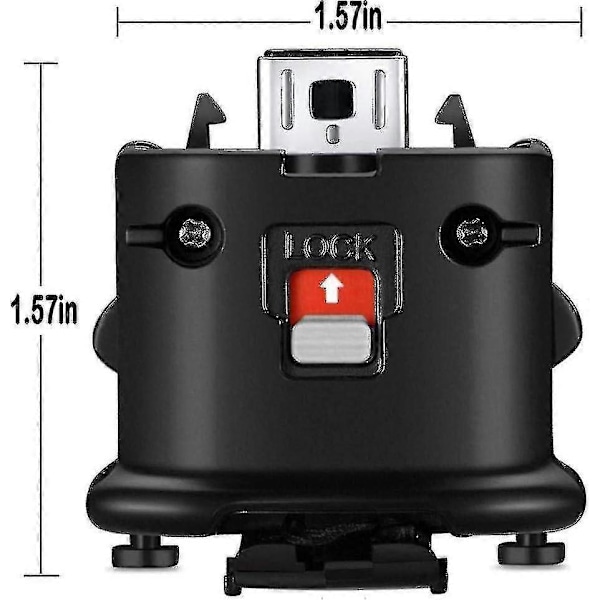 2 Motion Plus Adapter Sensor för Wii Fjärrkontroll, Motion Plus Adaptor Accelerator Ersättning för Wii Motion Plus Adapter Black