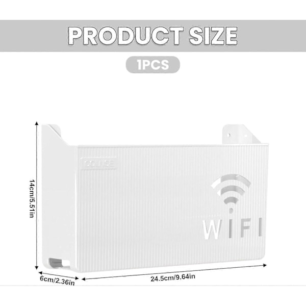 WiFi-routerförvaringslåda, väggmonterad WiFi-förvaringslåda, routerhylla, förvaringslådor för sovrum och vardagsrum