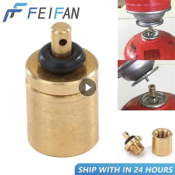 Gaspåfyllningsadapter för att fylla Butanbehållare, Utomhus Campingspis Gascylinder Gastank Brännare Tillbehör Mini Inflation ValveC[C] 3pcs