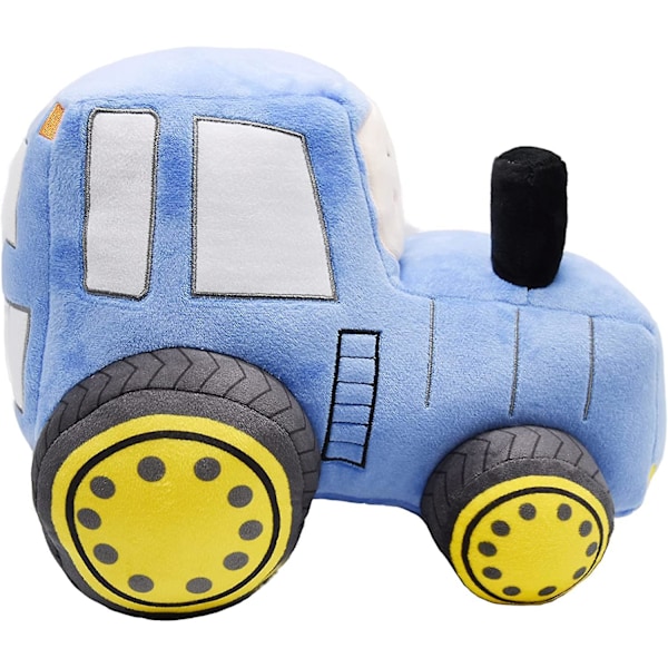 SBSGV Mjuk Plysch Traktor Gosedjur Lastbilsleksak Supersöt Bil Gosedjur Kudde Utmärkta Presenter för Barn eller Födelsedagsfest 30 cm (Blå)
