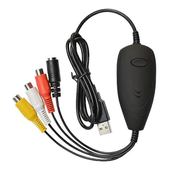 Ezcap172 USB Videoupptagare Capture Converter Adapter VHS Videobandspelare DVD-kamera för Windows 10