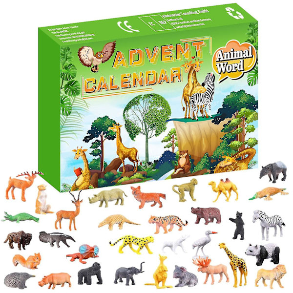 Christmas Advent Calendar 24 Days Animal Toys Advent Calendar Christmas Party Favors 2022 Christmas Countdown Calendar Stocking