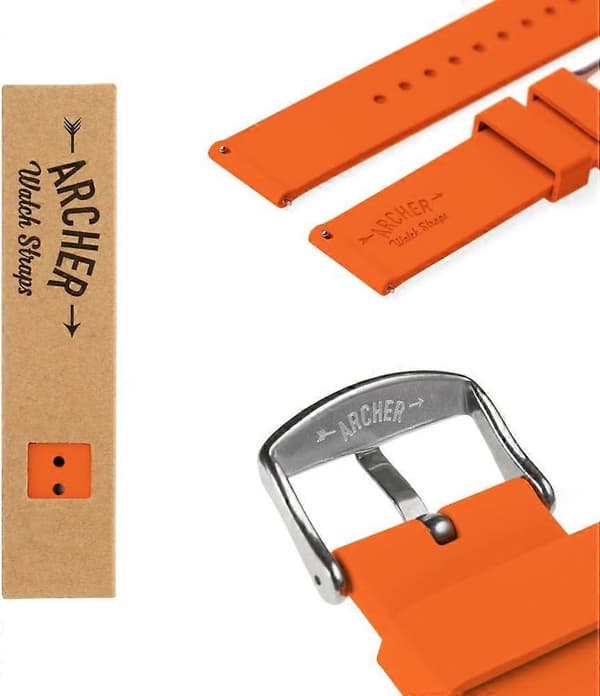 Portland Orange Silikone Remme til 23mm Ur