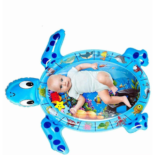 Water Play Mat Baby, Large Inflatable Water Mat Baby With Wrist Rattle Toy Set, Water Mat Baby Toy Perfect For Baby Sensory Development Training