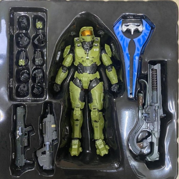 Halo Infinite Master Chief Mjolnir Mk VI 1/12 Skala 17,5 cm 6\" Actionfigur Re:edit Gen.3 117 Ko's 1000 Modell Dukke Leke Master Chief with box