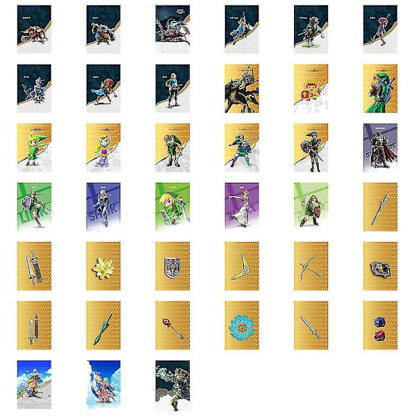 39 stk The Legend of Zelda Nfc Mini Amiibo Kort Tears of the Kingdom Amiibo Kort Spil Kort