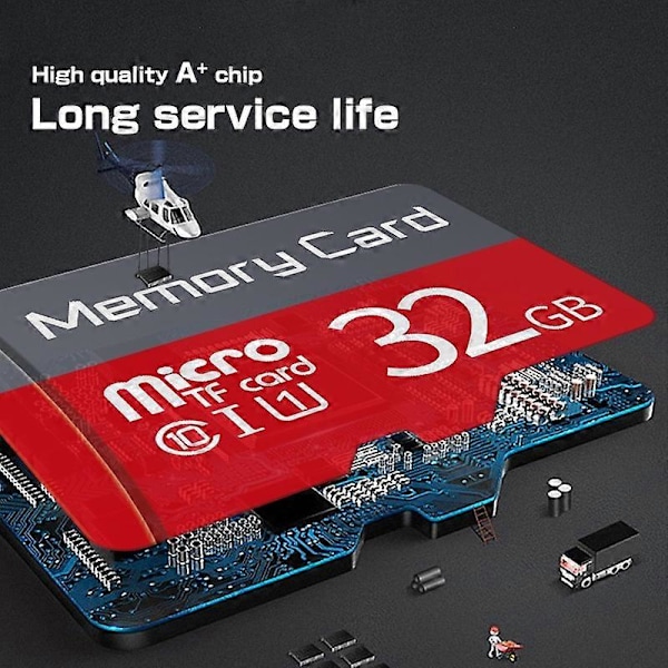 32GB TF-kortti, nopea tiedonsiirto, muistikortti puhelimelle, kameralle ja ajotallentimelle (FCC)