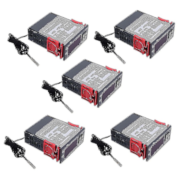 5x 220v/stc-/1000 Digital Temperaturregulator Termostat Med Ntc