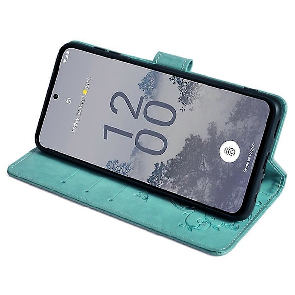 Etui til Nokia X30 5G med håndstropp, lommebok, klaff, PU-lær, sommerfugl og blomstermønster Multicolor Style D