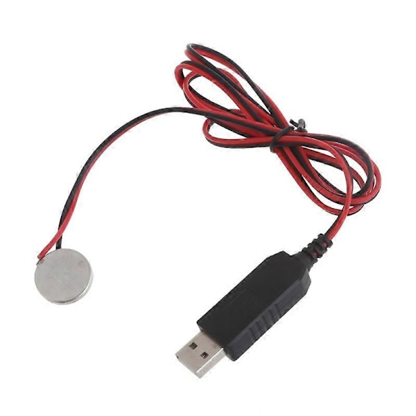 USB till 3V CR2032 Dummy Batteriladdningskabel för CR2032 3V Knappcellsbatteridriven Klocka Fjärrkontroll Leksak (FCC)