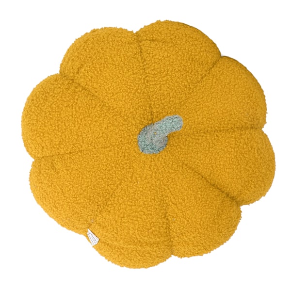 Halloween Pumpekin Pyntekule Myk Pluss Pumpekin Fyllte Leke Multifunksjonell Dekorativ Pute for Sofa Soverom Gul[C]