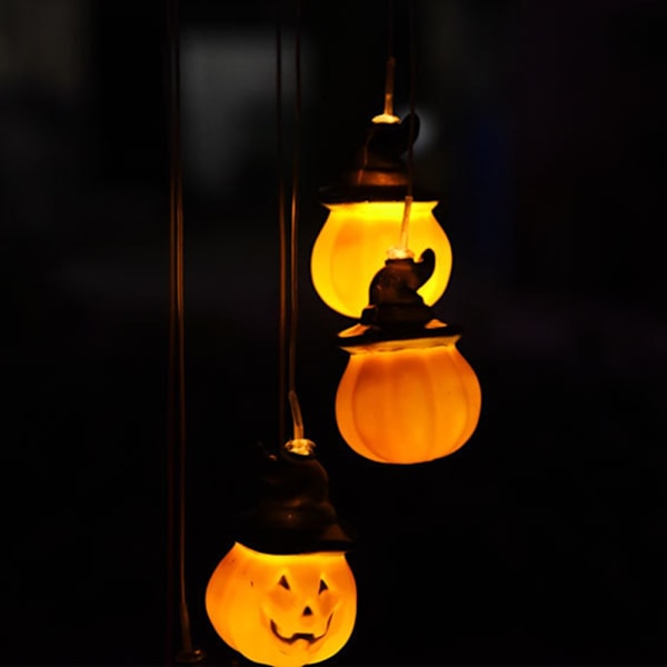 LED Solcelled Vindklokkeslys Halloween Spiral Gresskar Hage Lampe Vanntett Utendørs Vindklokkeslys for Patio Hage[C]