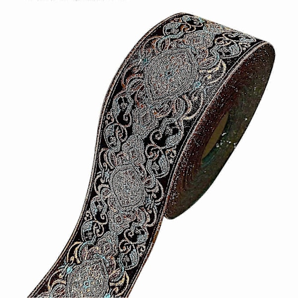 Sy Etnisk Broderad Kant Vintage Jacquard DIY Utsmyckning Vävt Band (C)