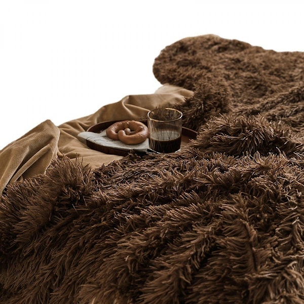 Kastfilt - Fuzzy Fluffy Super Mjuk Päls Dekorativ Bekväm Shag Tjock Shaggy Kastar och Filtar Soffa, Soffa, 47x59 tum