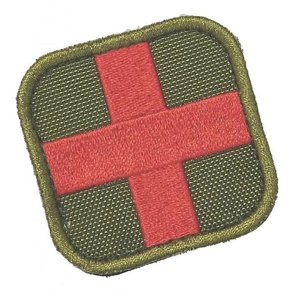 50 x 50mm Krog & Løkke Medic Førstehjælp Røde Kors Patch Tan (C)