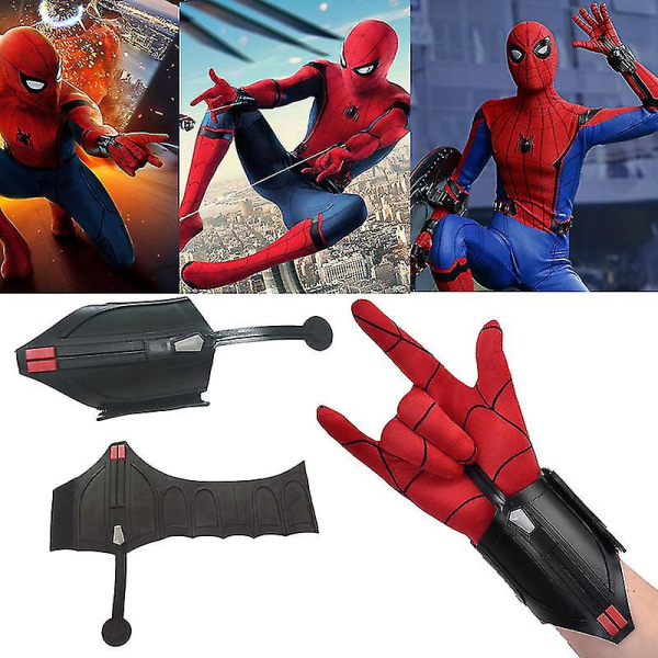 1st Spiderman Cosplay Spiderman Homecoming Spider Launcher Web Shooter Super Hero Peter Parker Silica Gel Armbandsrekvisita
