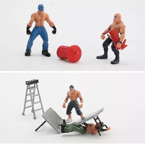 Wrestler Warrior Legetøj Realistiske Tilbehør Sjov Miniature Kamp Actionfigurer Wrestling Legetøj Til