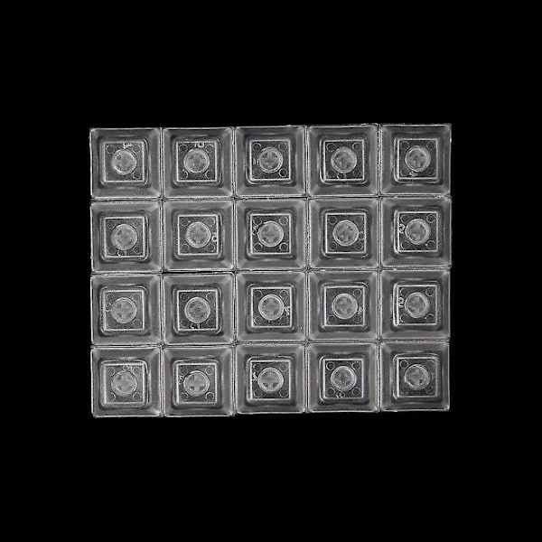 20 stk DSA-profil 1U 1X Ugraverte PBT Blanke Tastlokk for Mekanisk Tastatur White Transparent