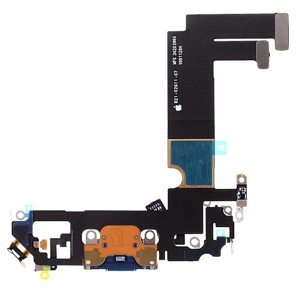 OEM Afmontering Dock Connector Opladningsport Flex Kabel Udskiftning til iPhone 12 mini - Hvid Blue