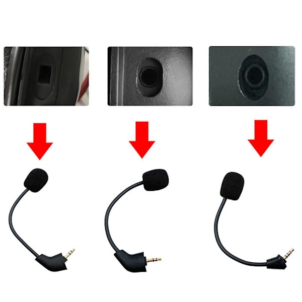 Ersättningsmikrofon för Hyper X Cloud II Wireless Headset, 3.5mm Spelmikrofon