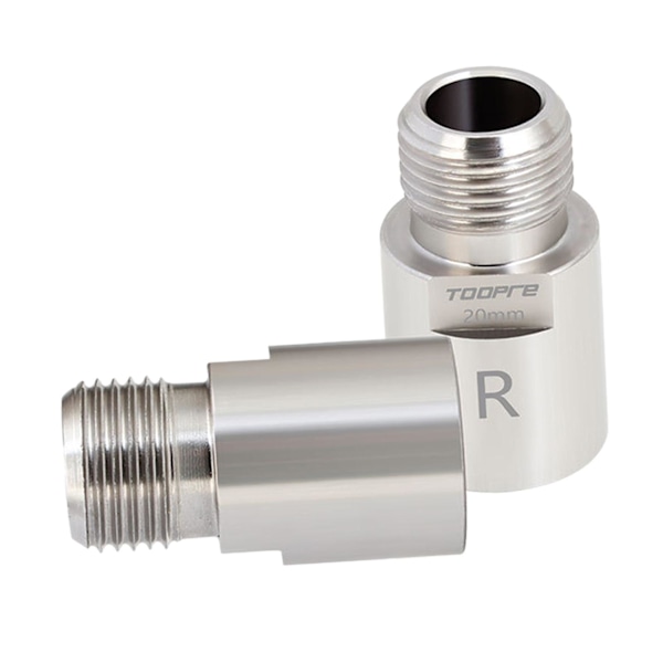 1 Par Vänster Höger Cykelpedalförlängare Pedalavstånd Adapter Silver 20mm