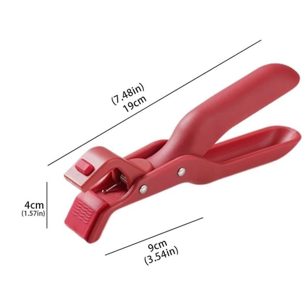Multi-purpose Anti-Scald Skålhållare Clip för kök, Silikon Non-Slip Clip[C] red