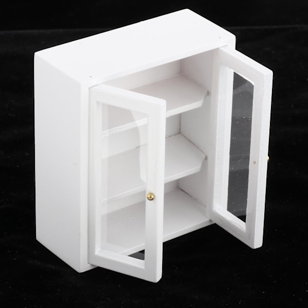 2x Miniatyr Trä Stilfullt Skåp 1/12 Dockhusmöbler Köksleksaker DIY (C)