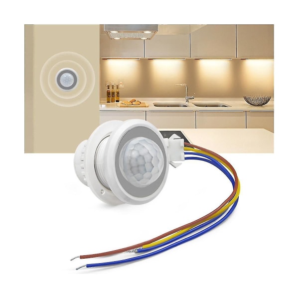 2 stk Bevegelsessensor Lysbryter 110-220v Pir Sensor Smart Deteksjon Tidforsinkelse Justerbar Infrarød[C]