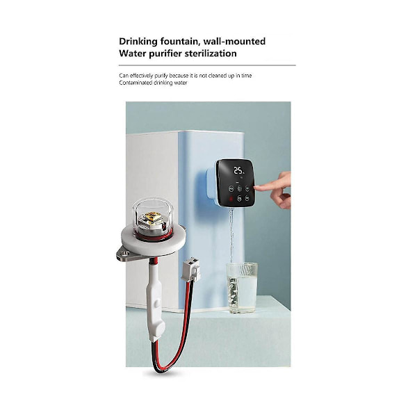 Dc12-24v Uvc 270-280nm Ultraviolett Vattenrenare Sterilisering Husdjursvattenbehållare Luftfuktare Led