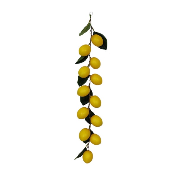 Kunstig Citronkrans Til Hjemmedekor - Realistisk Frugtmodel Rattan Vine[C] Yellow A1