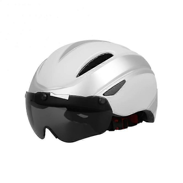 Elektrisk sparkesykkelhjelm med visir, magnetiske briller 58-61cm Menn Kvinner Vei (C)