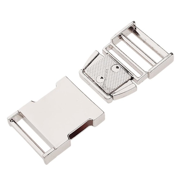 2x Metal Taske Webbing Bælte Spænde Klips Lås Indvendig diameter 25mm Sølv (C)