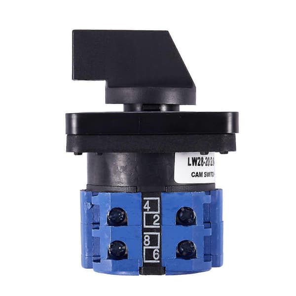 8 Terminaler 5 Posisjoner Master Control Cam Switch 20a Svart+blå