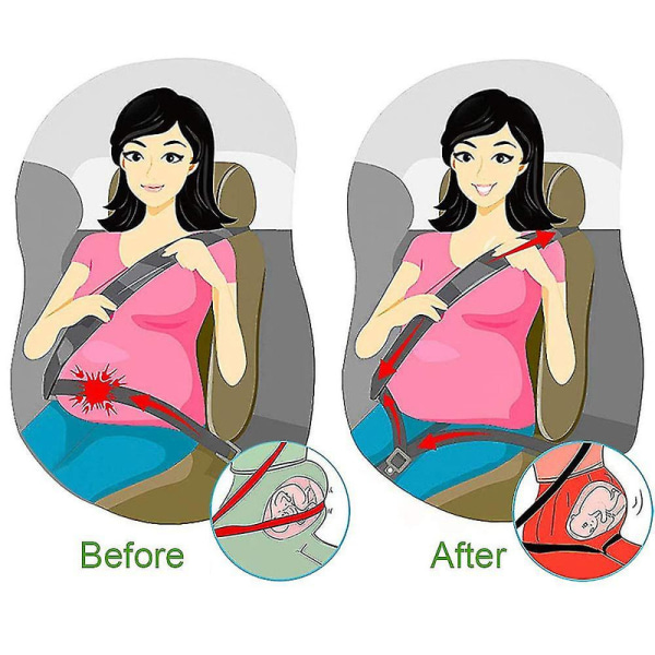 Säkerhetsbälte för gravida, förhindra kompression av buken, komfort och säkerhet Mamma bilstolsjustering Skydda ofödda baby Green