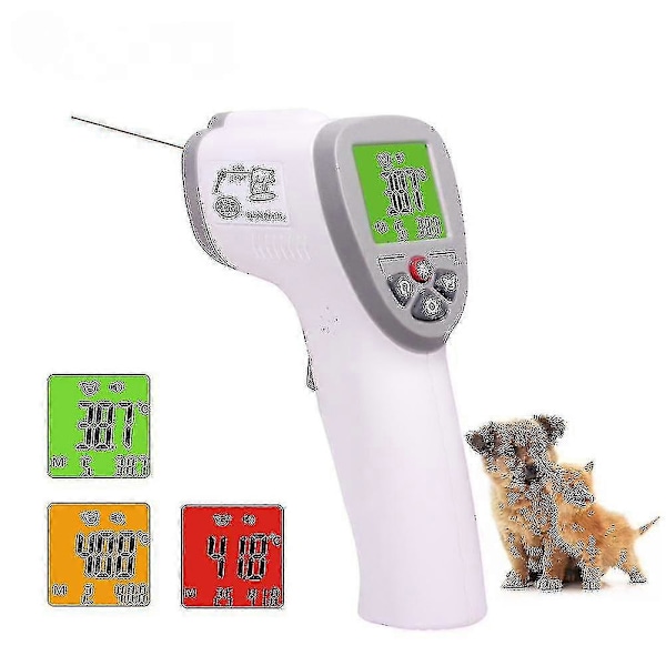 Pet Thermometer, Animal Pet Cat Dog Cattle Sheep Pig Rabbit Infrared Non-contact Thermometer