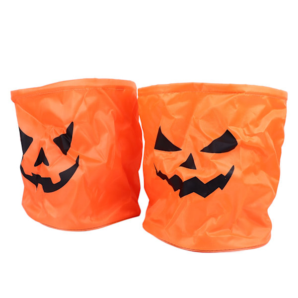 2 stk LED-lys Halloween godteripose håndholdt lys opp triks eller behandling festposer for Halloween-forsyninger favoriserer [C]