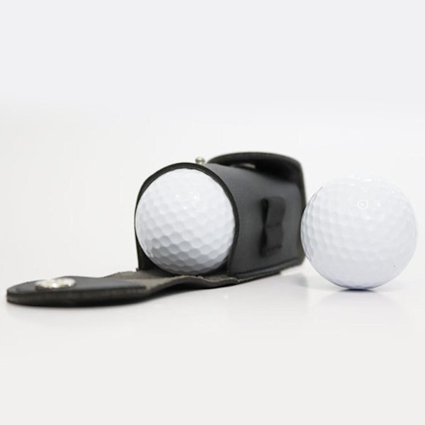 Golfbold Læderpung Taske Tee Taljeholder Golf Sportstilbehør Kaffe Sort (C)