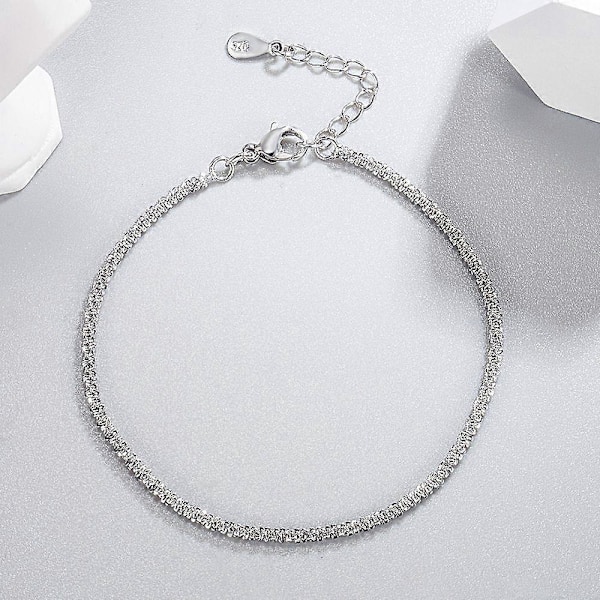 Lätt lyxigt stjärnblomarmband, glittrande armband, justerbart, lämpligt för damer flickvän fru (C)