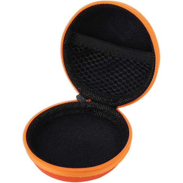 Hovedetelefonpose Mobil Elektronik Mønt Opbevaringsboks Rund Hovedetelefonboks (Orange)
