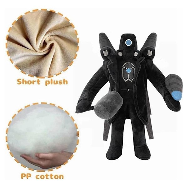 Skibidi Toalett Plyschleksak, Speakerman Plyschskräckspel Stoppade Plushies Dockleksaker Samlarföremål Presenter för Barn Samlare A