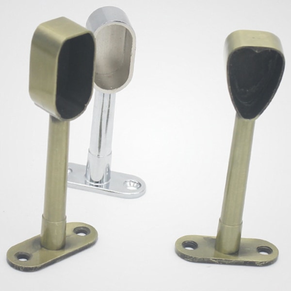 2 stk. Legering Garderobestang Takmontert Brakett Klesstativ Holder Spak Flens Jikaix[C]