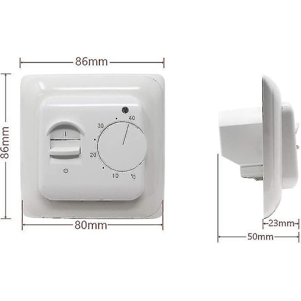 Manuell Golvvärmetermostat 220v 16a, Elektrisk Golvvärmecontroller-HP