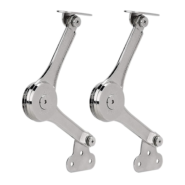 2pcs Heavy Duty Lid Support Hinges Soft Close Folding Lid Stay Hinge Keep Lid Hinge Open For Cabinet