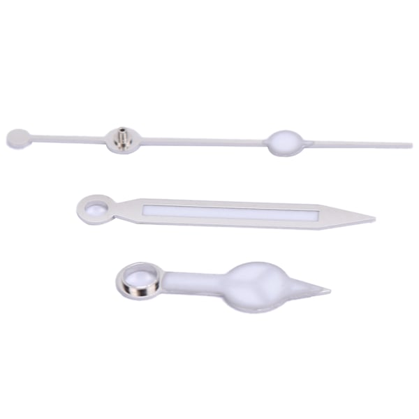 Urvisare Set med Tim-, Minut- och Sekundvisare i Metall, Luminous, för Urmakare, Silver[C]