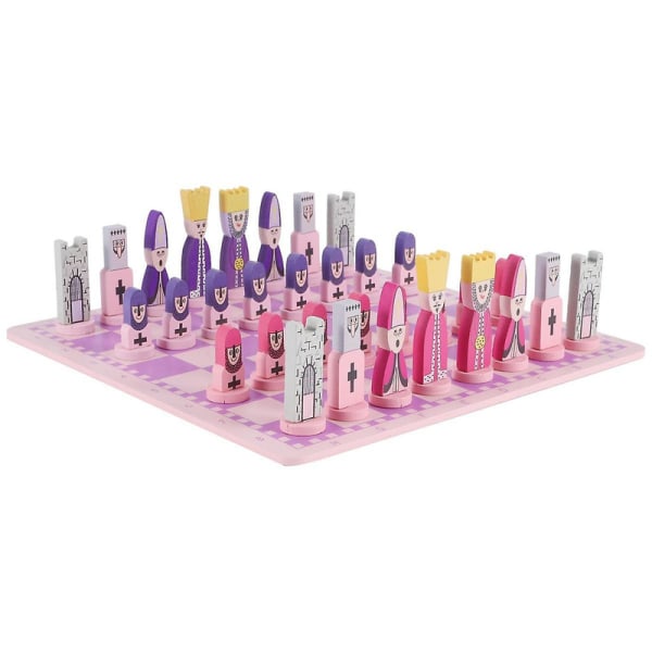 Set med schackbräde pedagogiska leksaker och rosa för vuxna Multicolor