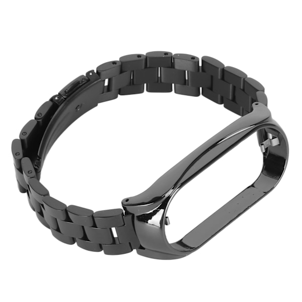 Smartklokke Armbånd Rustfritt Stål Solid Justerbar Beskyttende Utbytte Armbånd for Mi 7 NFC Svart[C]