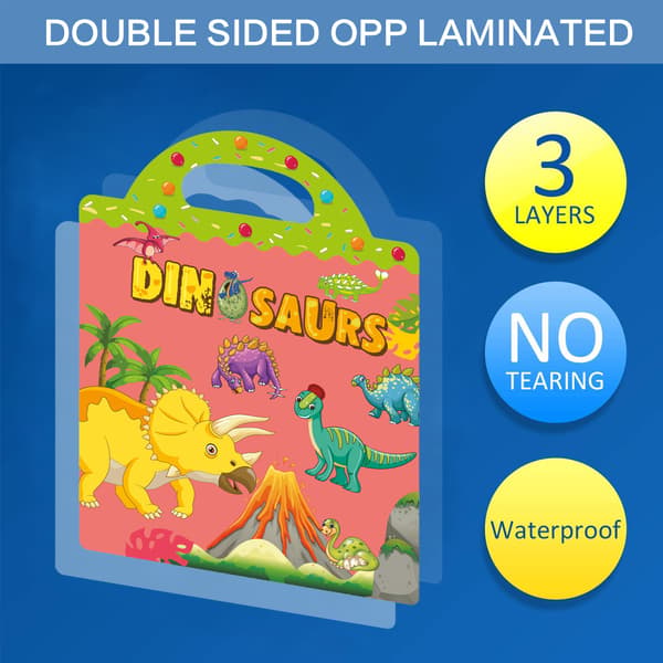 Reusable Scene Sticker Book for Kids – Quiet Book for Early Learning & Concentration Påsk