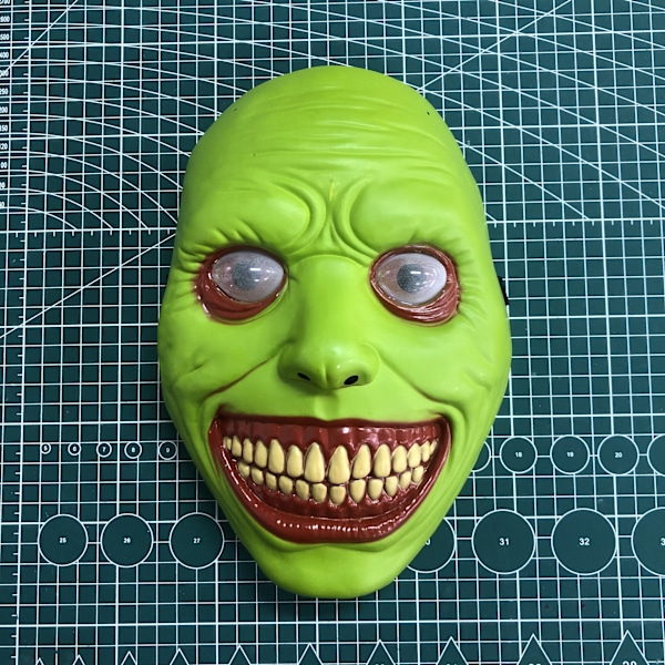 Läskig Grön Zombie Exorcist Mask - Perfekt för Halloween, Karnevaler & Jul Cosplay | Hållbar Plast med Snörning