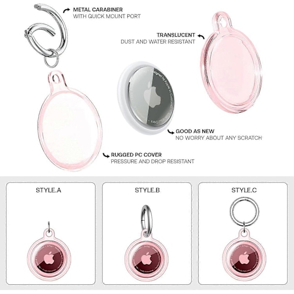 2025 Senaste Modell 4-pack Airtag Hållare, Airtag Fodral Vattentätt Apple Air Tag (C)
